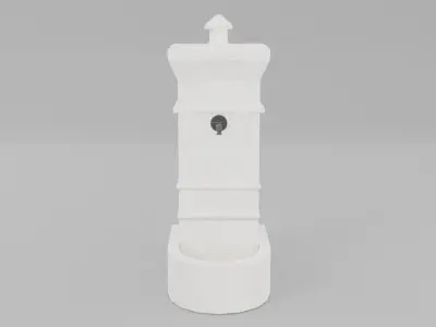 Drinking fountain Low-poly 3D model