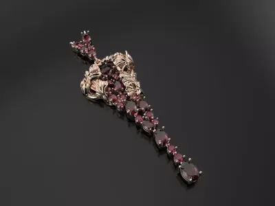 Beautiful pendant with diamonds 3D print model