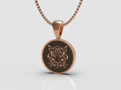 Tiger pendant 3D print model