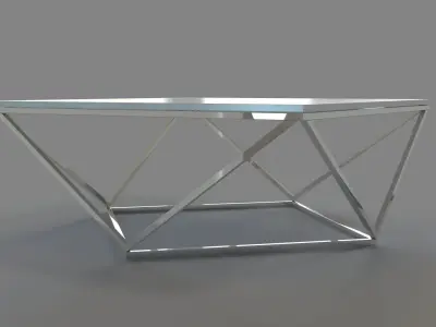 Jasmine Coffee Table White 3D model