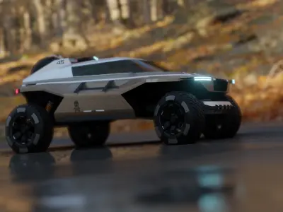 Monster rally 4x4 concept car design 3D model