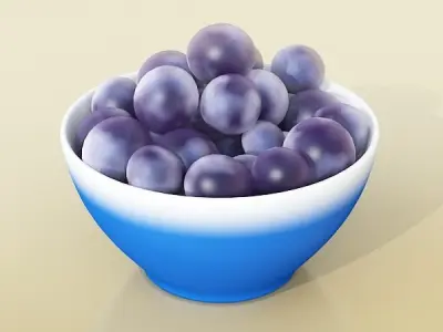 Grapes Collection High Detailed 3D model