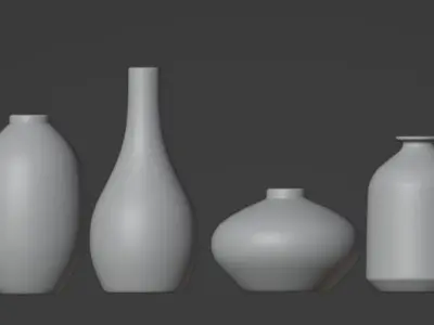 Vases Low-poly 3D model buy