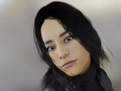 Metahuman 04 Dalwenn Low-poly 3D model