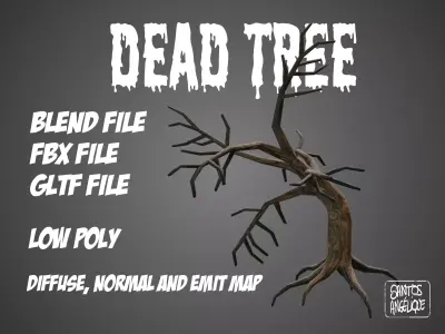 dead tree Free low-poly 3D model purchase