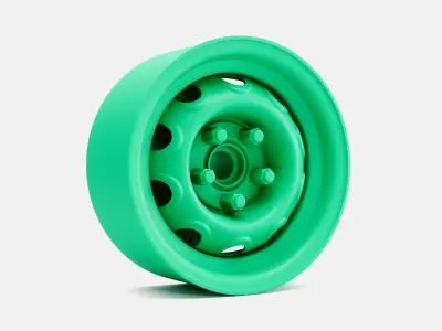 15x7 Mopar Rallye Wheel and Brake 3D print model