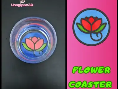 Flower Coaster 3D print model