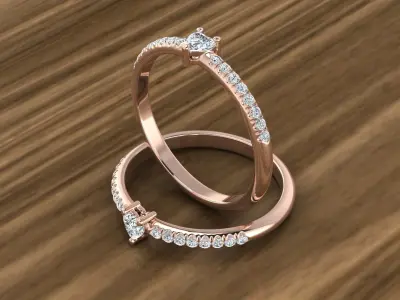 Diamond Jewelry Ring 3D print model