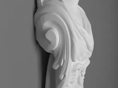 Caryatid-05 3d model statue of woman on wall 3D model