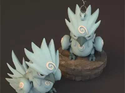 Falcon Bird Guardian Air - Figure decorative and keychain 3D print model