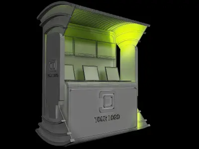 Booth Exhibition Stand a444a 3D model