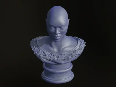 3D Printable Statuette - Woman with Necklace 3D print model