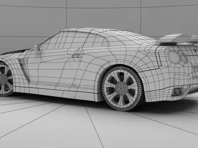 Nissan GTR 2008 3D model