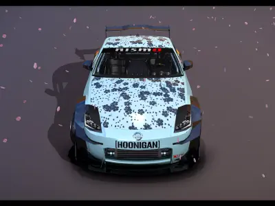 Nissan 350Z Game Ready Low-poly 3D model