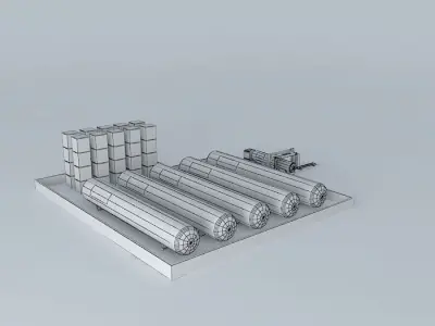 LNG Import Terminal Ochre Energy Free 3D model