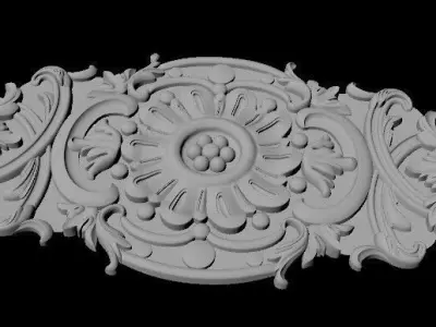 Central decor ornament for furniture 3D model 776