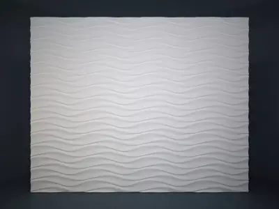 03 WAVES PATTERN WALL 3D model