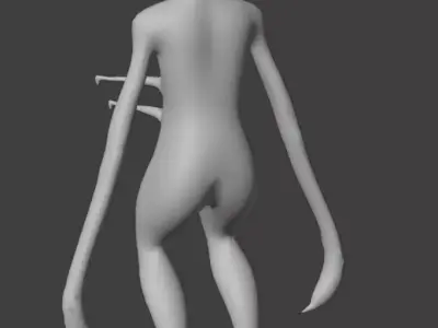 Alien Body Free low-poly 3D model