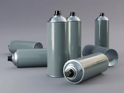 Spray Can Low-poly 3D model