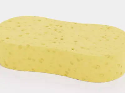 Sponge V2 - Curved Cellulose Cleaning Prop 3D model