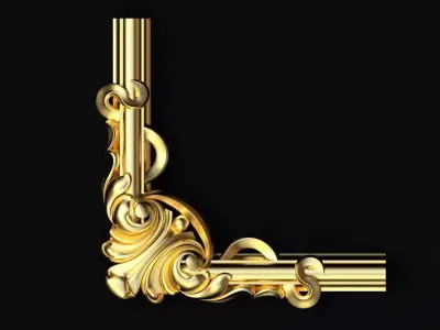 Central decor ornament for furniture 3D model 86