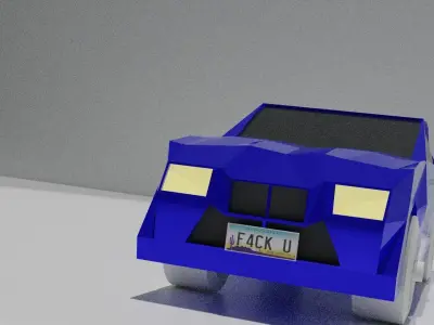 Cool Little Low-Poly Car Low-poly 3D model