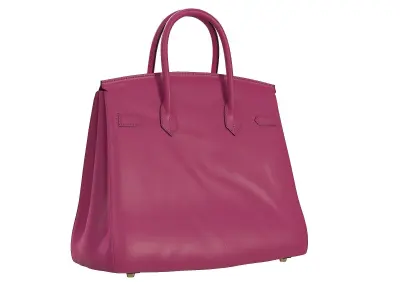 Hermes Birkin Bag Pink Leather Low-poly 3D model