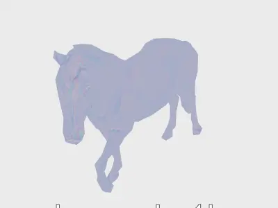 Bay Tennessee Walker Horse 3D Model Low-poly 3D model