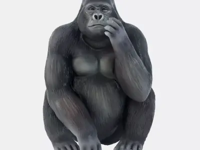 Figurine Gorilla 05 3D model