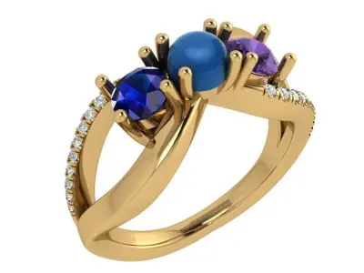 Round Split Shank Ring 3532 3D print model
