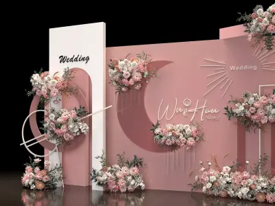 wedding stage 3D model