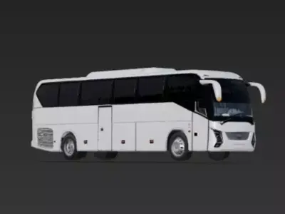 Luxury Tour Bus Holiday Coach 3D Model Rigged 3D print model
