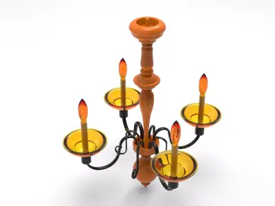 GLASS LAMP Low-poly 3D model