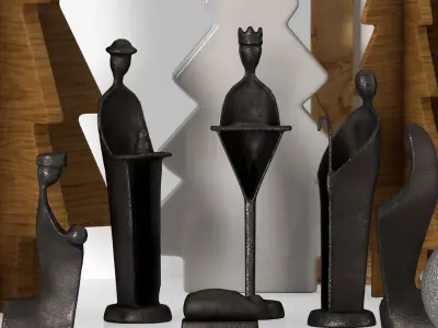 Nativity Sculpture Set 3D model