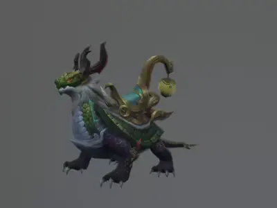 Fantasy Lizard Low-poly 3D model