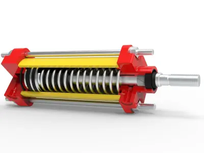 Pneumatic cylinder 3D model