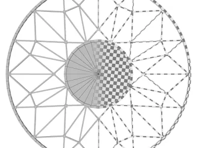 Dockery Metal Wall Mirror MCRW6462 3D model