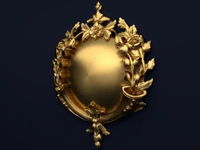 Classic decor ornament v-3D model 43 3D model