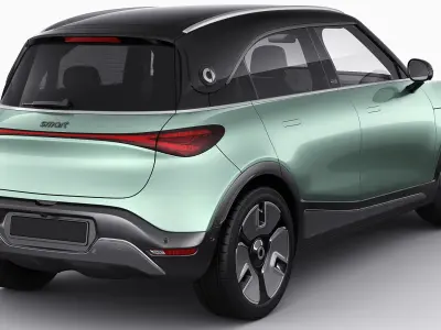 Smart 1 One 2023 with interior 3D model