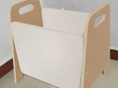 BacPiloo White Low-poly 3D model
