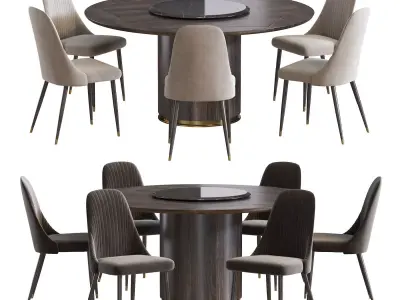 Chair Bary and Otab table 3D model