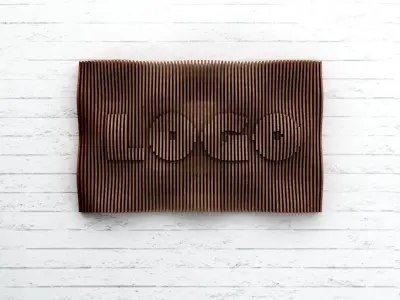 Parametric wall art logo customisable - file for CNC 3D model