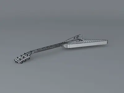 Gibson Zakk Wylde V Bullseye model guitar Free 3D model
