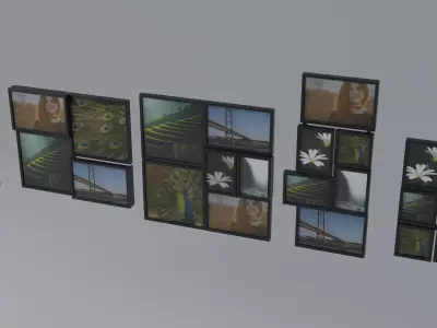 Collage Picture Frames Low-poly 3D model