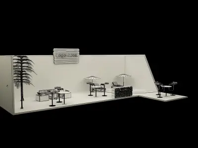 Booth Exhibition Stand a175  3D model