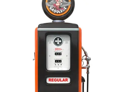 Vintage JOHNSON Gas Pump 1948 3D model