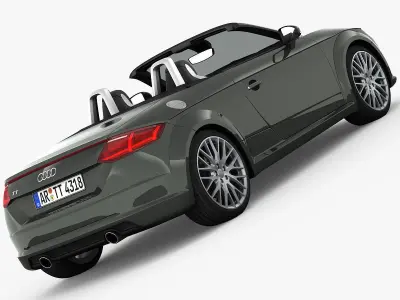Audi TT Roadster 2015 detailed interior 3D model