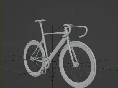 Track Fixed Gear Bike 3D model