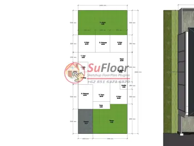 House 10x25m code 617 - Sketchup 3D model 3D model 3D model