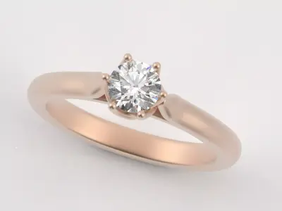 BASKET HEAD ENGAGEMENT RING - OAC107 3D print model